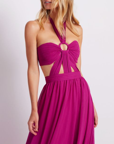 Cut-Out Halterneck Maxi Dress (Exclusive) Discount Dresses & Jumpsuits Patbo Women Pink