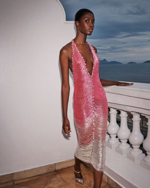 Hand-Beaded Ombre Gown (Runway) Dresses & Jumpsuits Women Innovative Patbo Malibu
