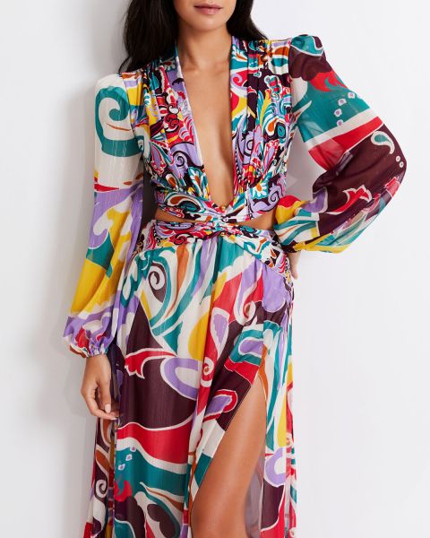 Beach Dresses Patbo Women Final Clearance Daydreamer Plunge Maxi Dress X Harrods (Exclusive) Multi
