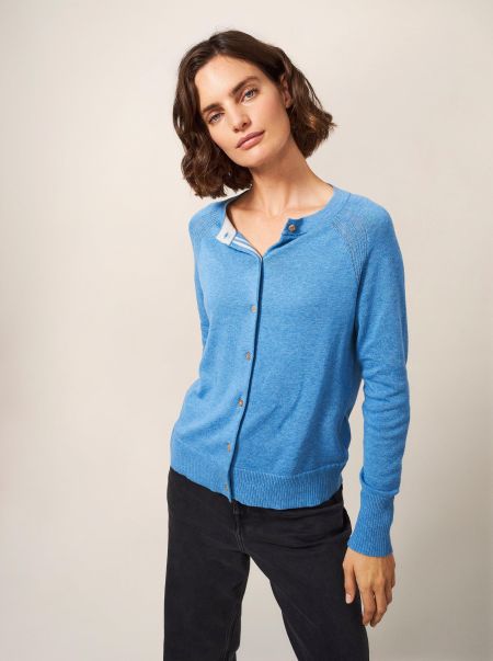 White Stuff Jumpers And Cardigans Lulu Cardi In Mid Blue Women