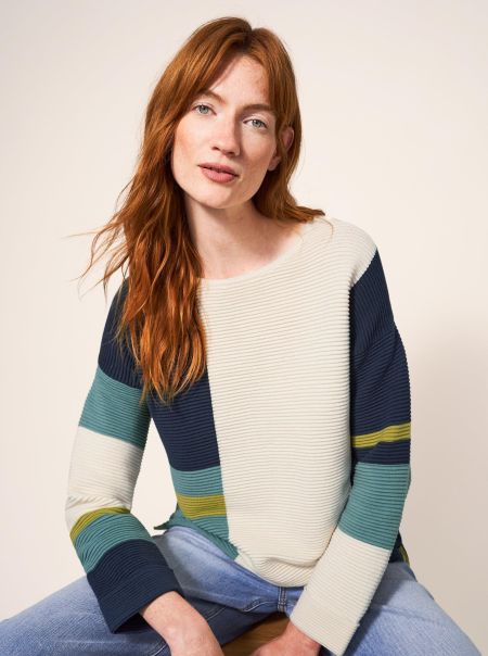 Jana Jumper In Teal Multi Jumpers And Cardigans White Stuff Women