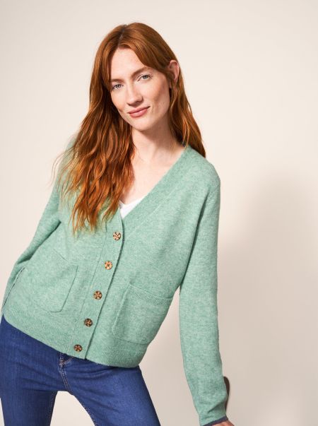 White Stuff Jamie Cardi In Light Green Women Jumpers And Cardigans