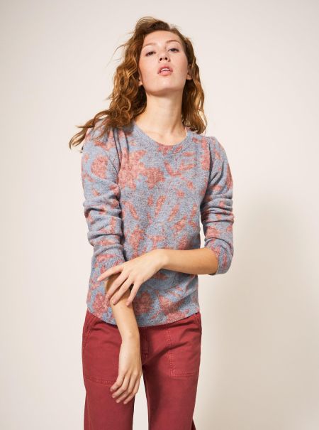 White Stuff Women Julie Jumper In Red Multi Jumpers And Cardigans