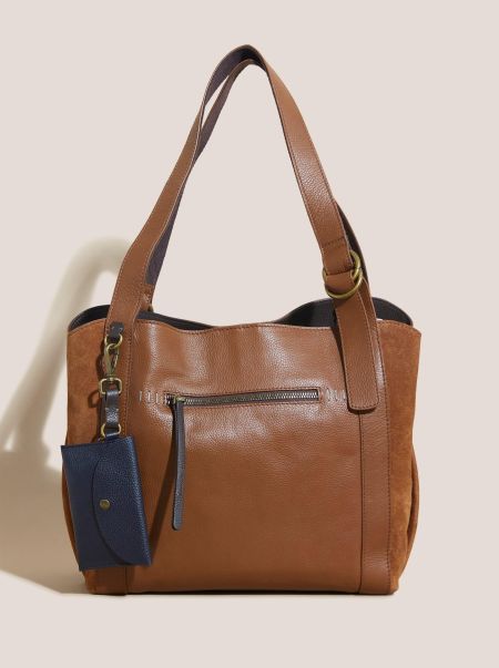 White Stuff Bags Hannah Leather Tote Bag In Mid Tan Women